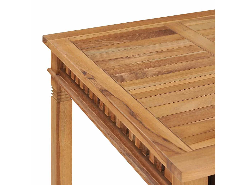 Garten-Esstisch 80x80x80 cm Massivholz Teak