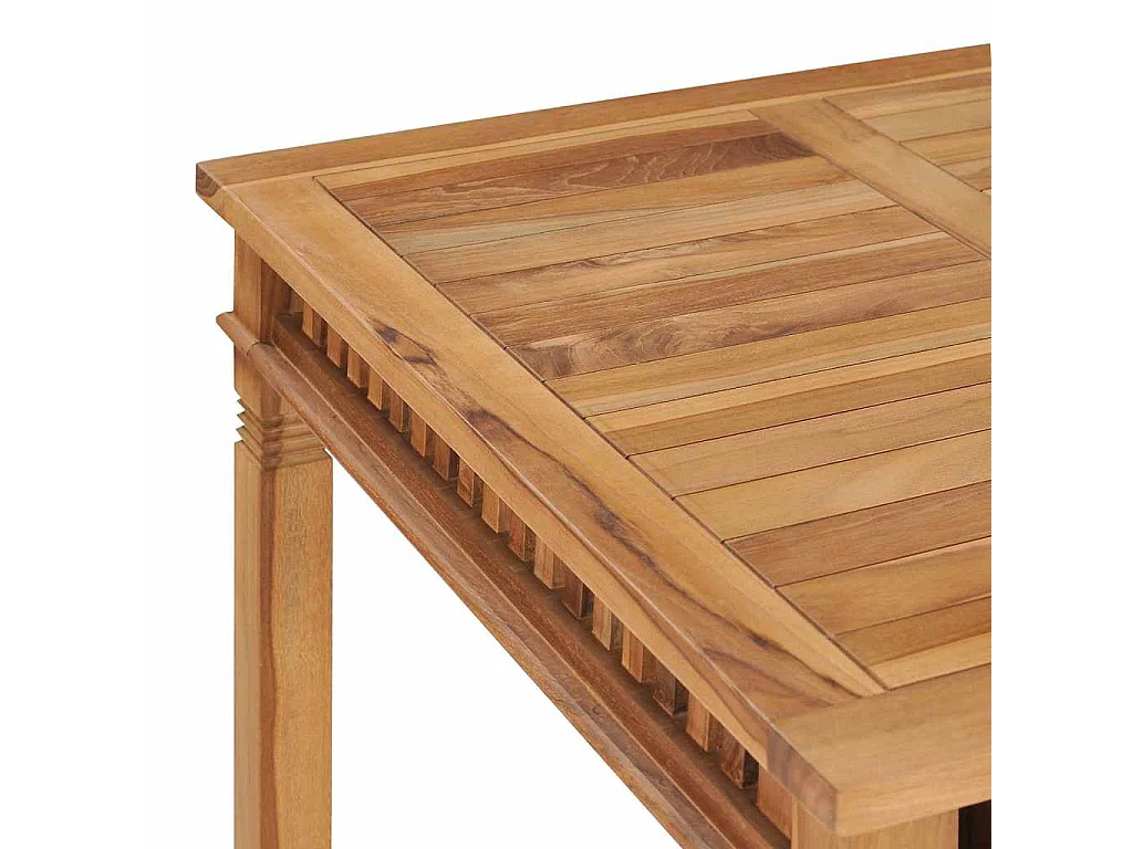 Mesa de jantar para jardim 80x80x80 cm madeira de teca maciça