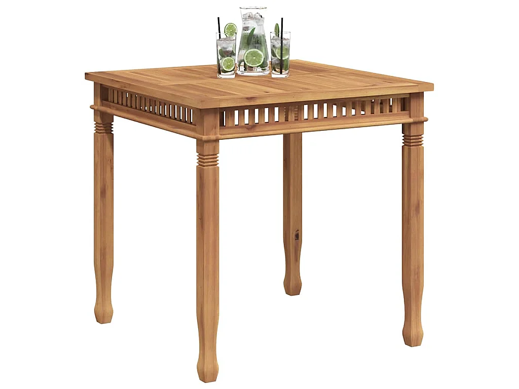 Mesa de jantar para jardim 80x80x80 cm madeira de teca maciça