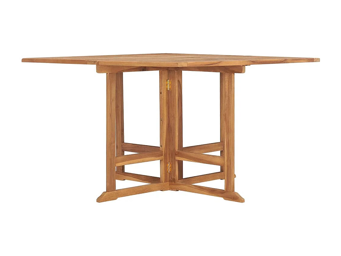 Table à dîner de jardin pliable 110x110x75 cm Teck massif
