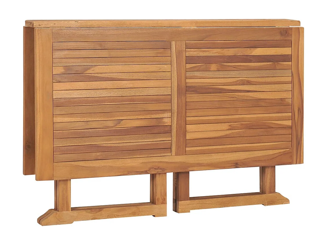 Table à dîner de jardin pliable 110x110x75 cm Teck massif