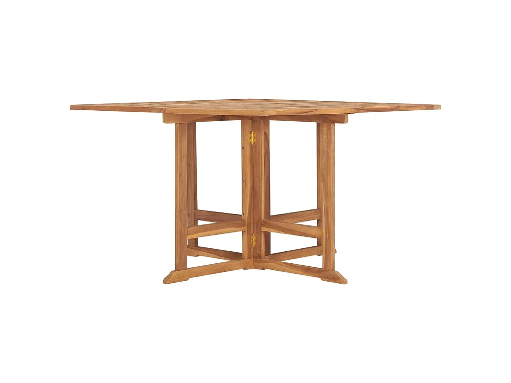 Tavolo da Giardino Pieghevole 110x110x75 cm in Massello di Teak