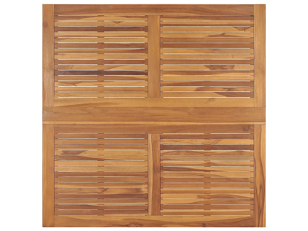 Tavolo da Giardino Pieghevole 110x110x75 cm in Massello di Teak