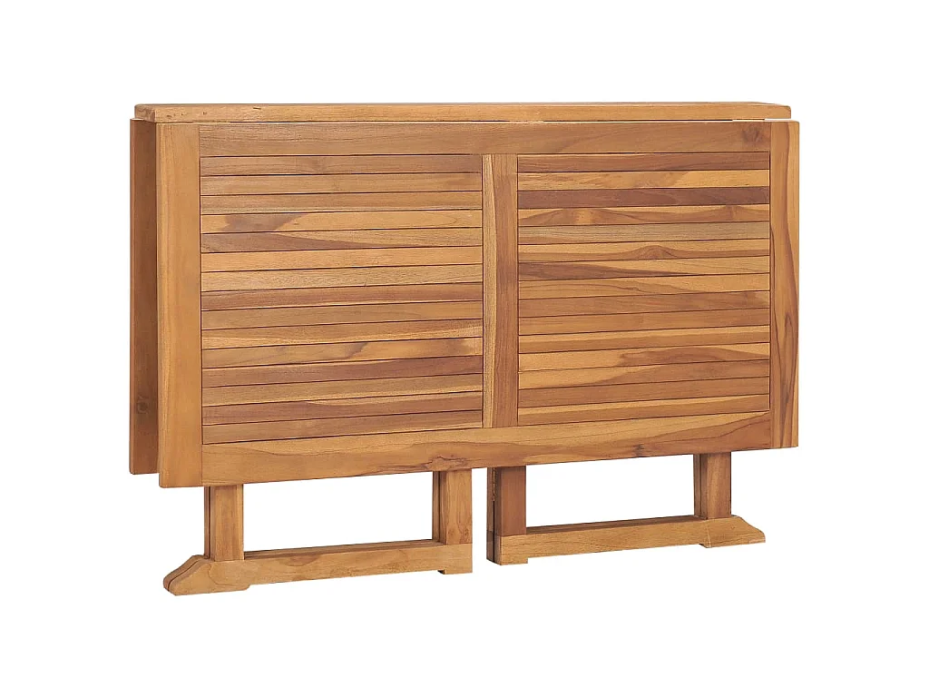Tavolo da Giardino Pieghevole 110x110x75 cm in Massello di Teak