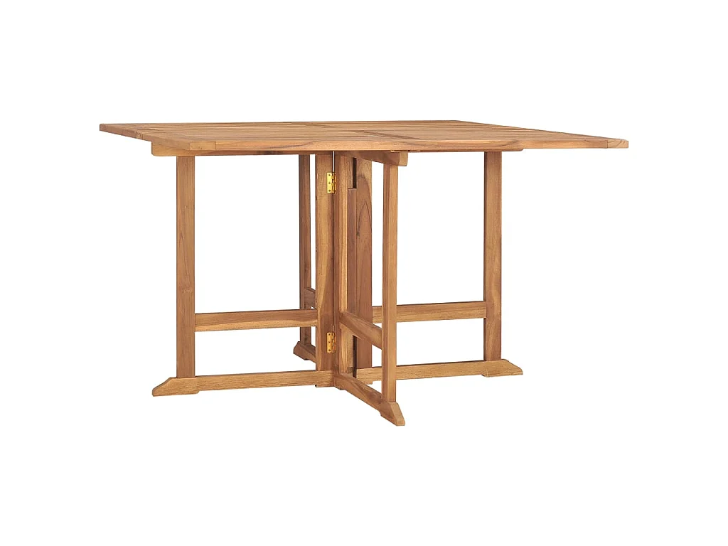 Table à dîner de jardin pliable 110x110x75 cm Teck massif