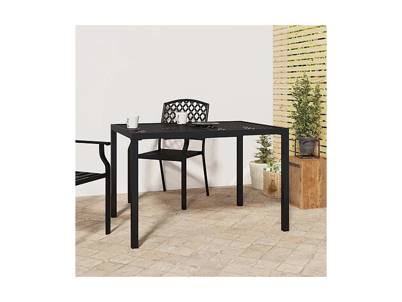 Gartentisch Anthrazit 110x80x72 cm Stahl