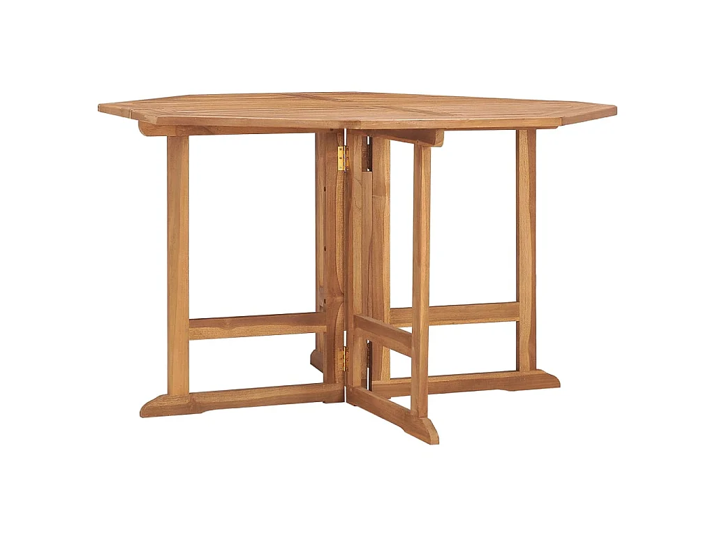 Tuintafel inklapbaar 110x110x75 cm massief teakhout