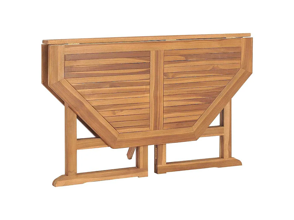 Tavolo da Giardino Pieghevole 110x110x75 cm in Massello di Teak