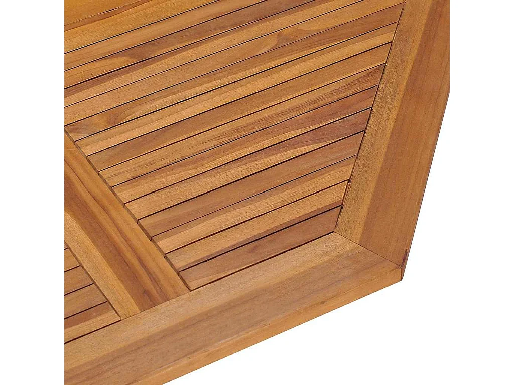 Tavolo da Giardino Pieghevole 110x110x75 cm in Massello di Teak