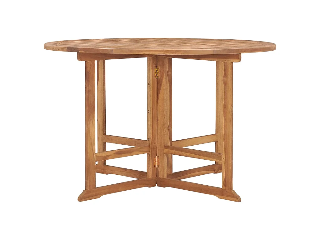 Table à dîner de jardin pliable Ø110x75 cm Bois massif de teck