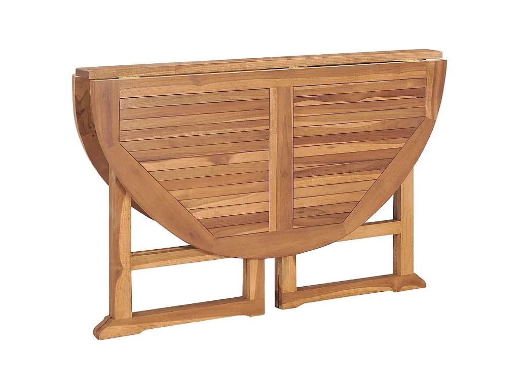 Table à dîner de jardin pliable Ø110x75 cm Bois massif de teck