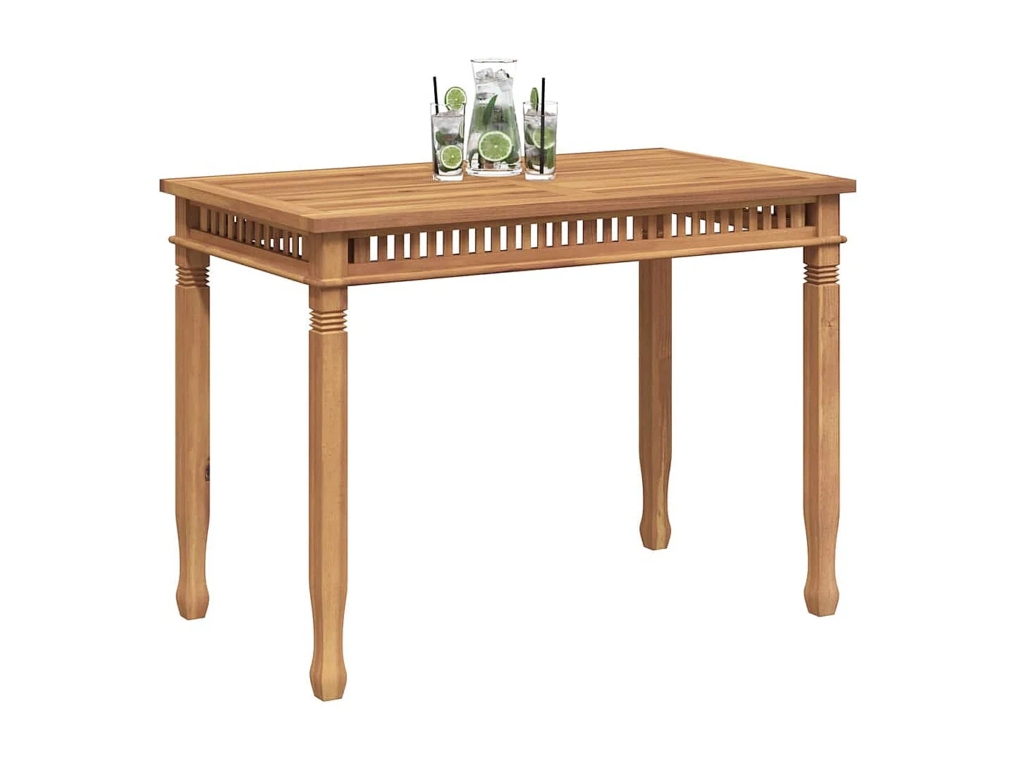 Table à manger de jardin 110x65x80 cm bois de teck solide