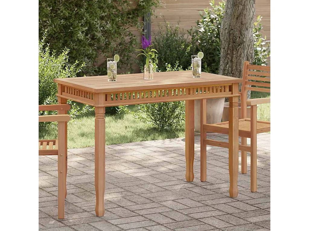 Table à manger de jardin 120x65x80 cm bois de teck solide