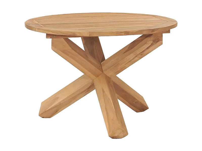 Tuintafel Ø110x75 cm massief teakhout