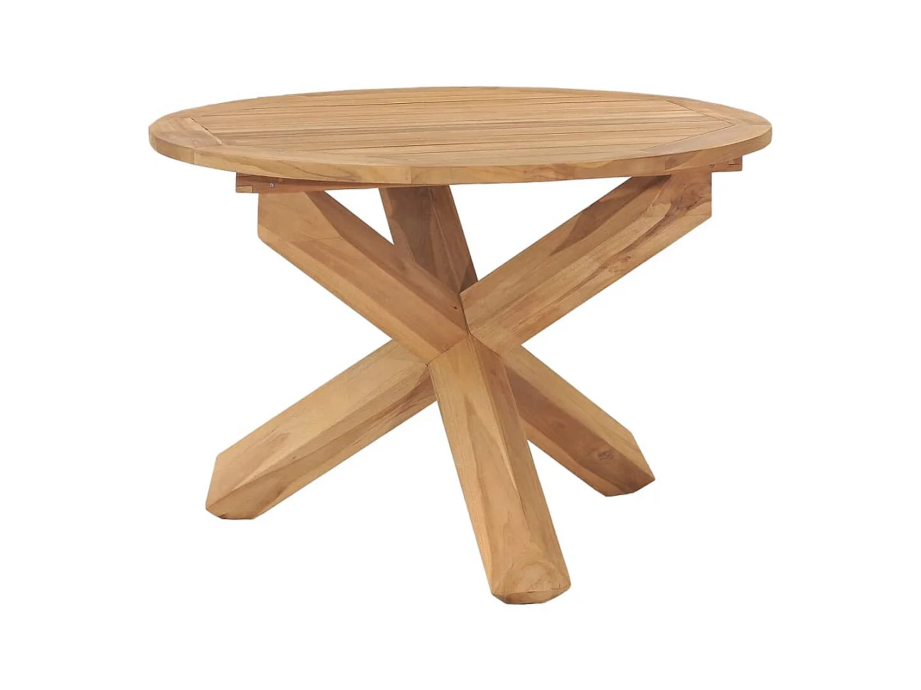 Tuintafel Ø110x75 cm massief teakhout