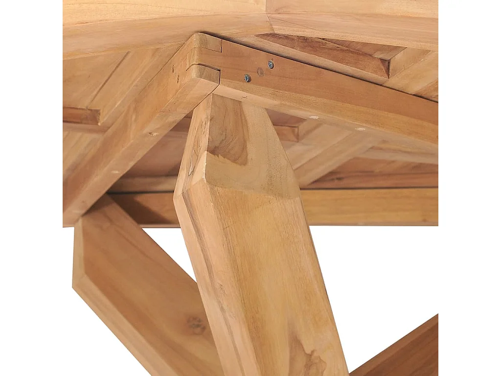 Tuintafel Ø110x75 cm massief teakhout