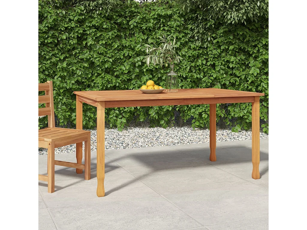 Table à dîner de jardin 150x90x75 cm bois massif de teck