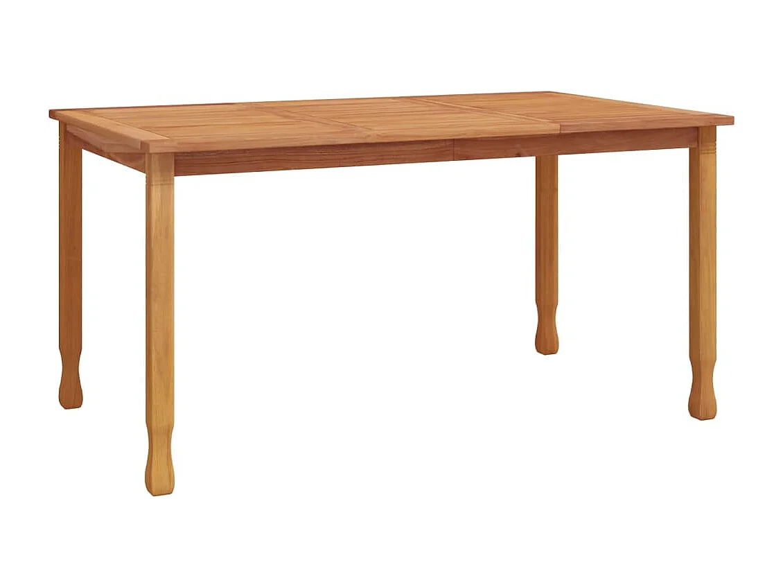 Table à dîner de jardin 150x90x75 cm bois massif de teck