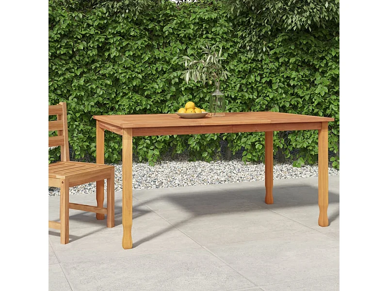 Garten-Esstisch 150x90x75 cm Massivholz Teak