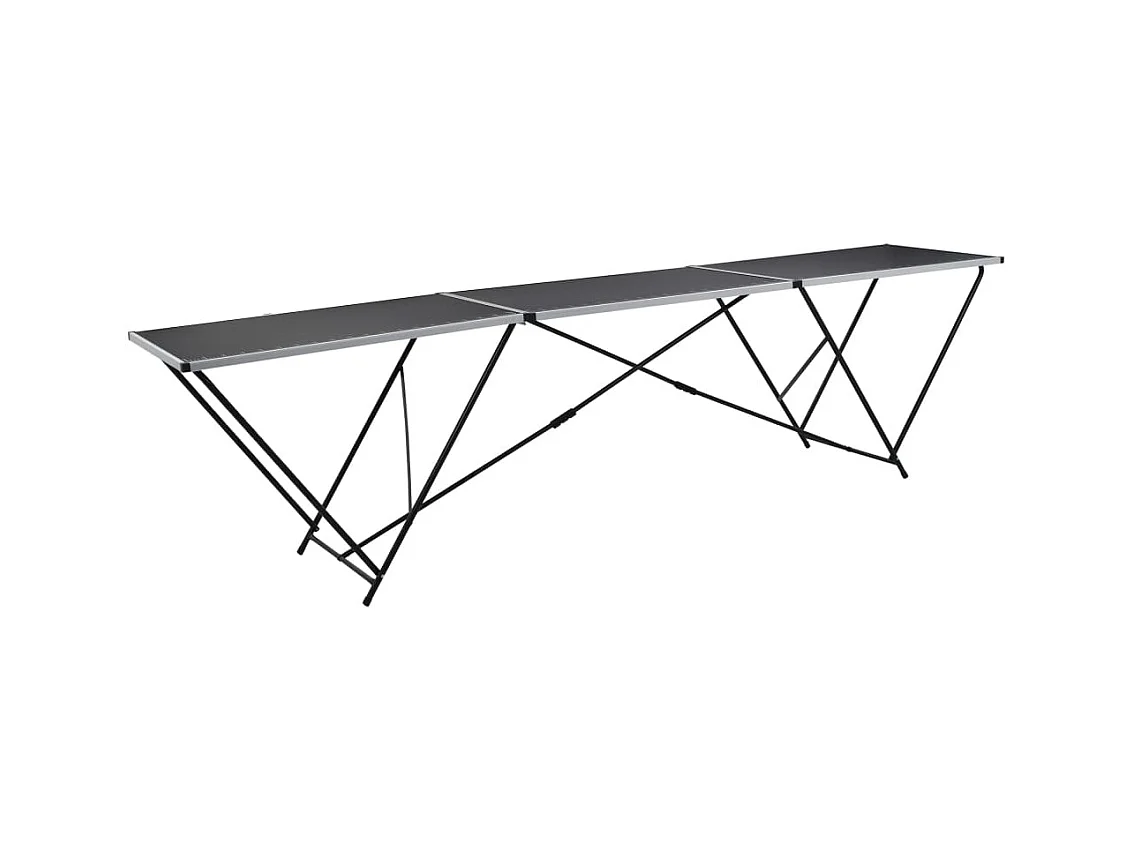 Table à coller pliable MDF et aluminium 300 x 60 x 78 cm