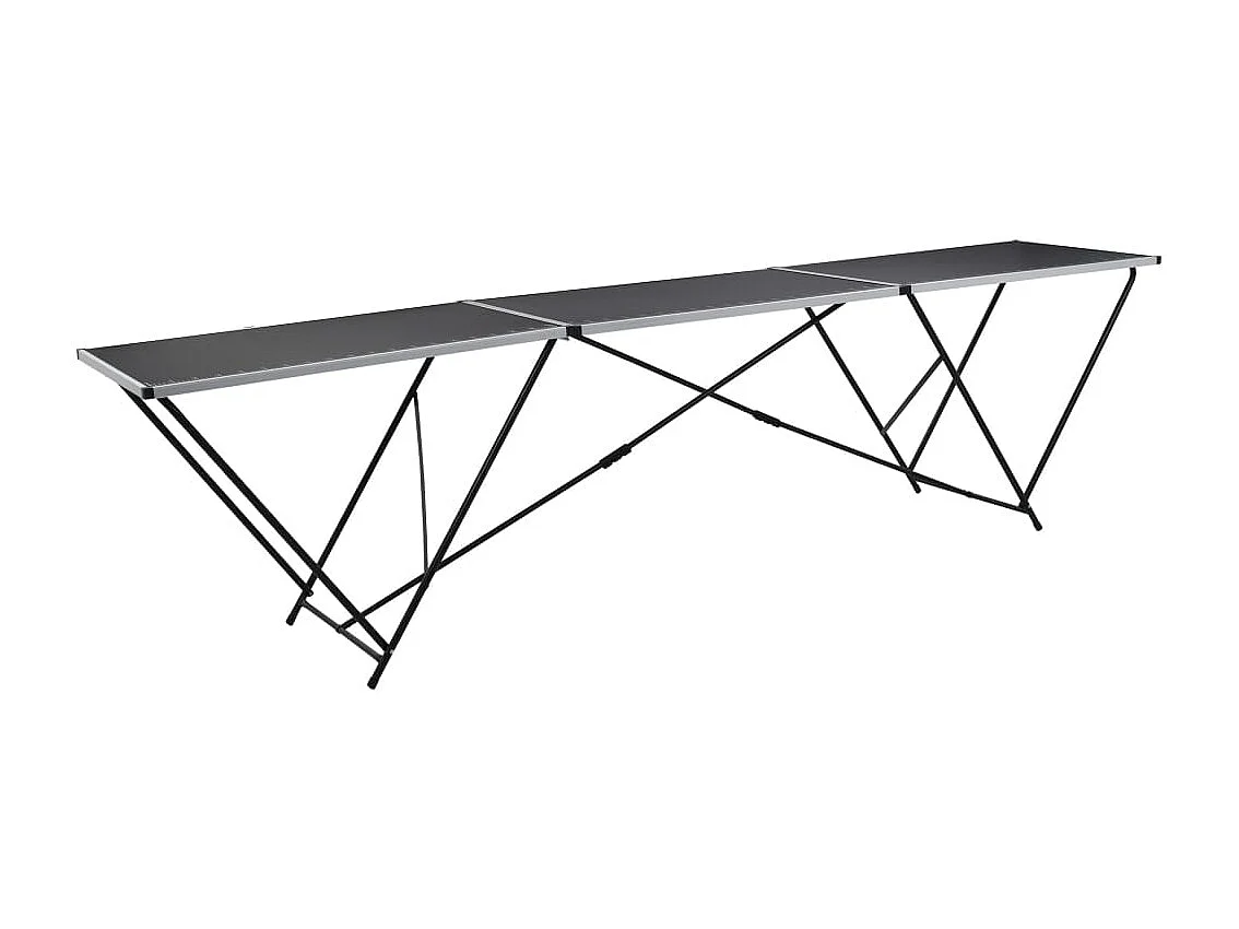 Table à coller pliable MDF et aluminium 300 x 60 x 78 cm