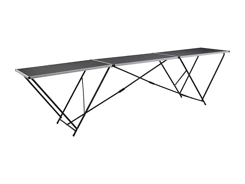 Table à coller pliable MDF et aluminium 300 x 60 x 78 cm