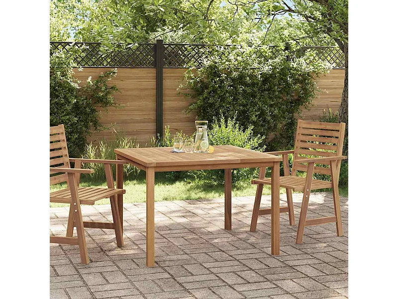 Table à dîner de jardin 110x110x77 cm Bois de teck solide