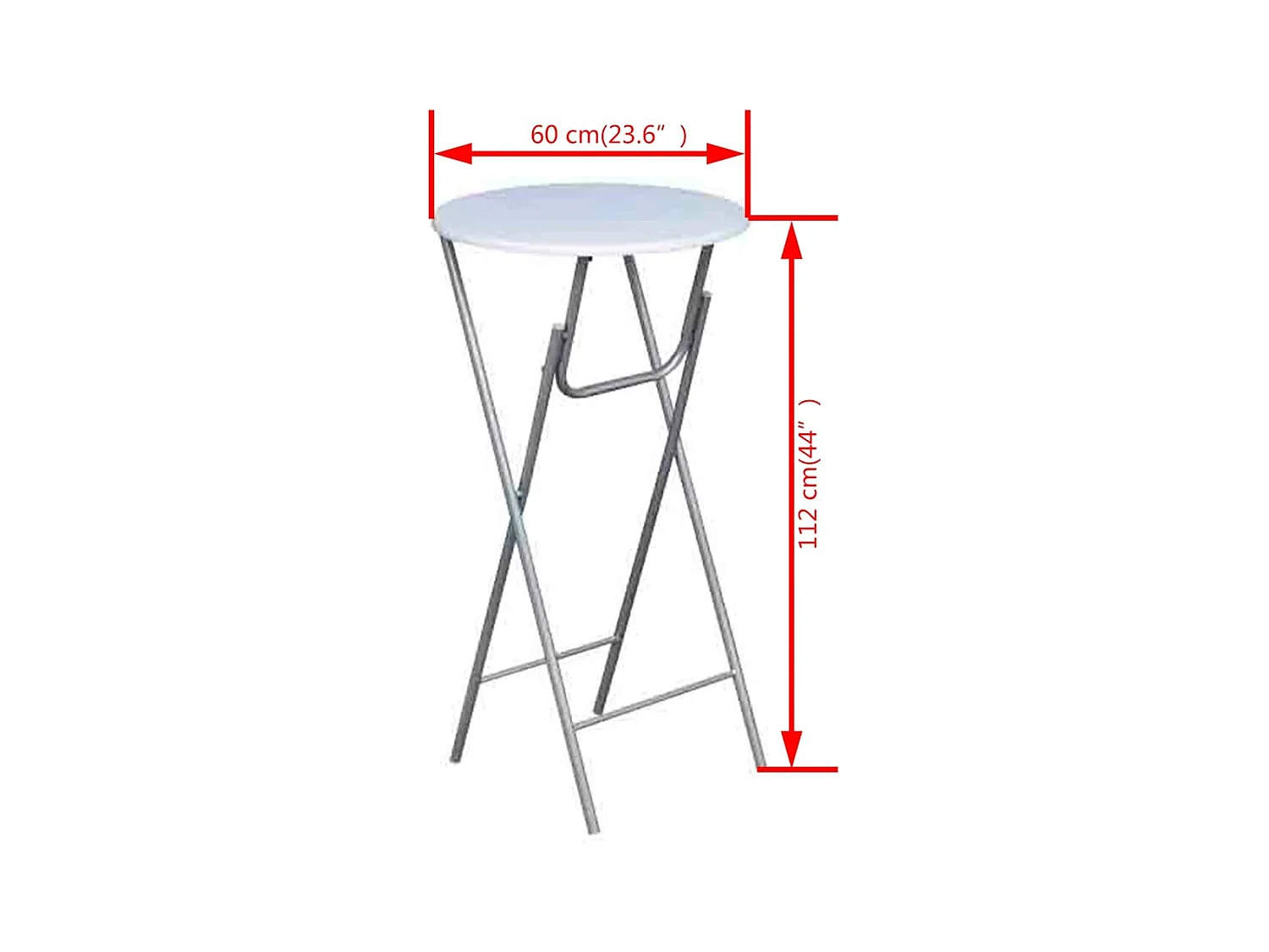 Mesas altas plegables 4 unidades MDF blancas