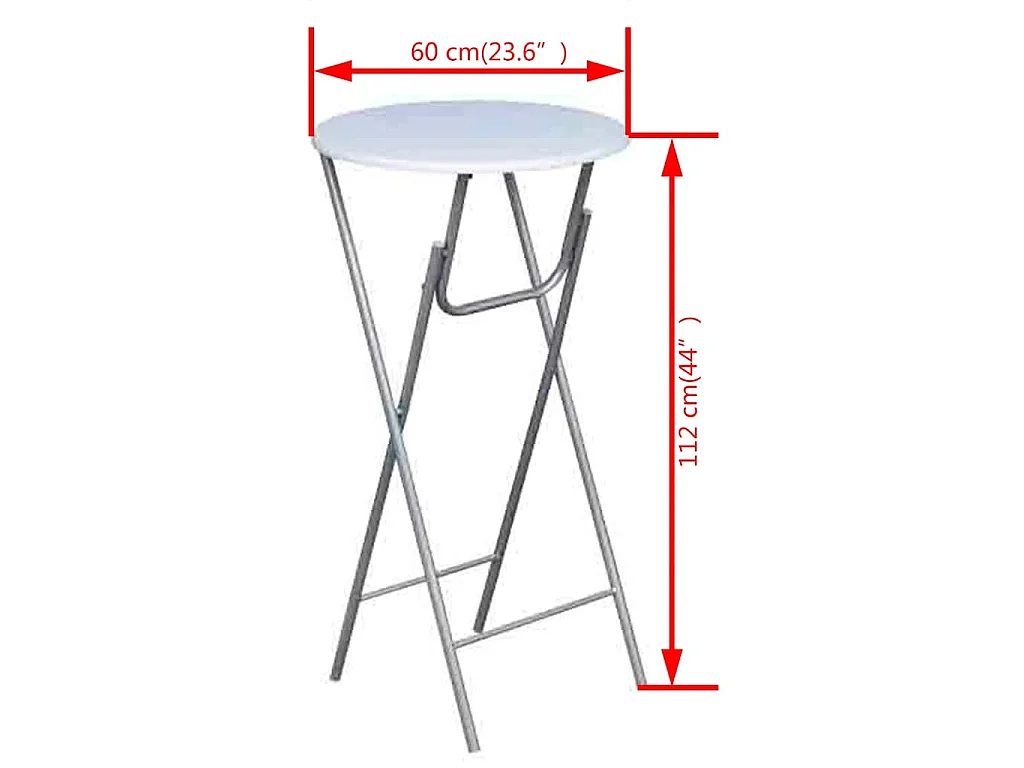 Mesas de bar 4 pcs com tampo MDF branco