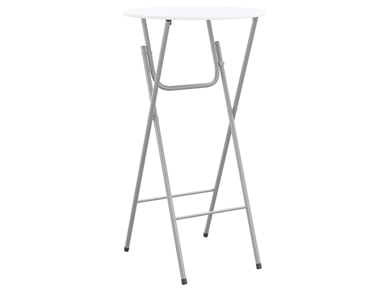 Table de bar 4 pcs avec dessus de table en MDF Blanc