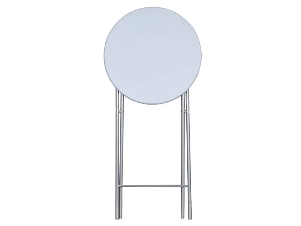 Table de bar 4 pcs avec dessus de table en MDF Blanc