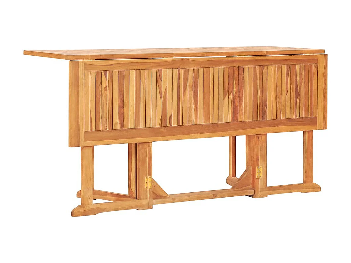 Mesa de jardim 150x90x75 cm madeira teca maciça