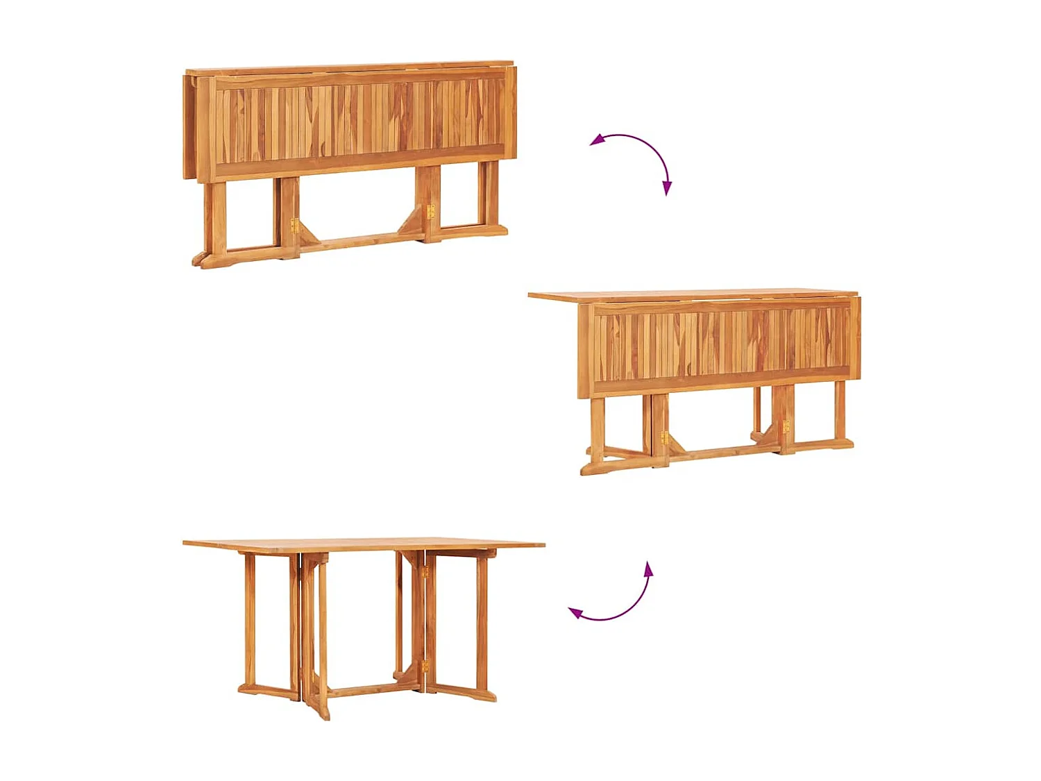Mesa de jardim 150x90x75 cm madeira teca maciça