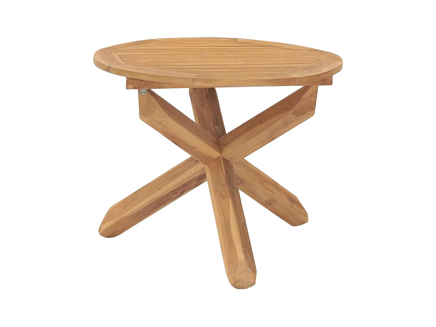 Tuintafel Ø90x75 cm massief teakhout