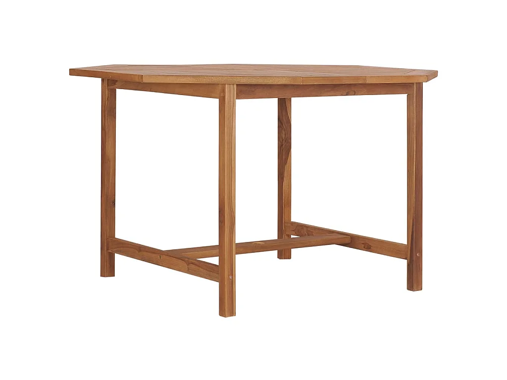 Garten-Esstisch 110x110x75 cm Massivholz Teak