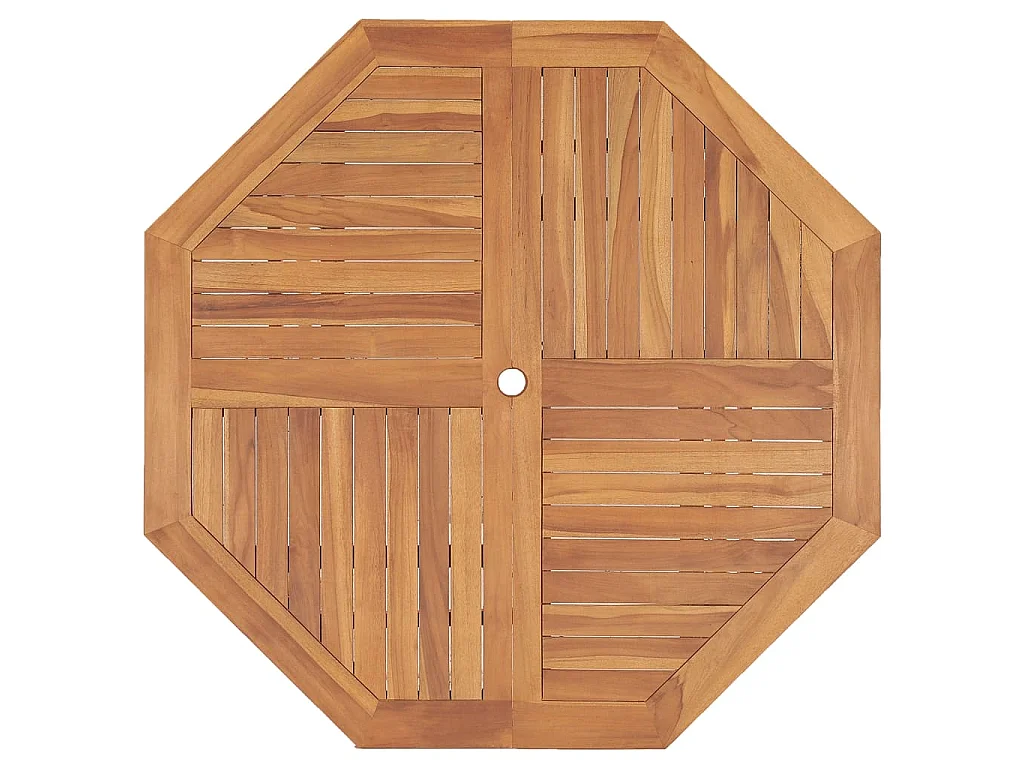 Garten-Esstisch 110x110x75 cm Massivholz Teak
