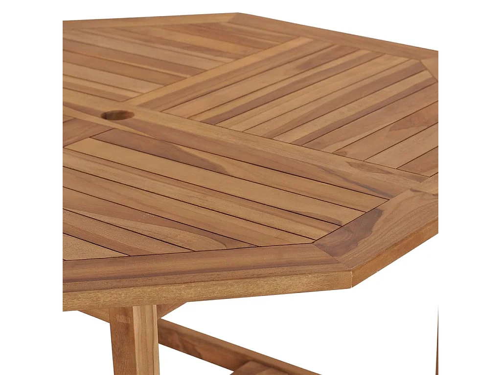 Garten-Esstisch 110x110x75 cm Massivholz Teak