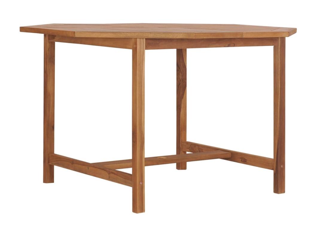 Mesa de comedor de jardín madera maciza de teca 110x110x75 cm