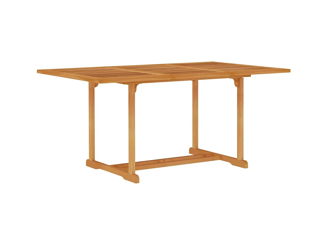 Gartentisch 150x90x75 cm Teak Massivholz