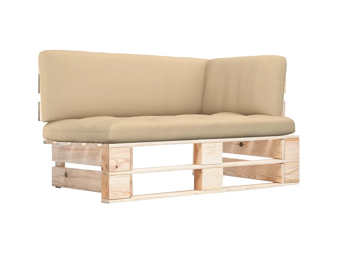Outdoor-Ecksofa Paletten Kiefernholz Imprägniert