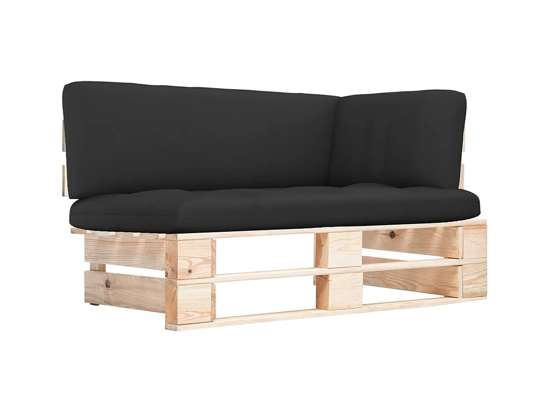 Canapé d'angle palette de jardin bois de pin imprégné