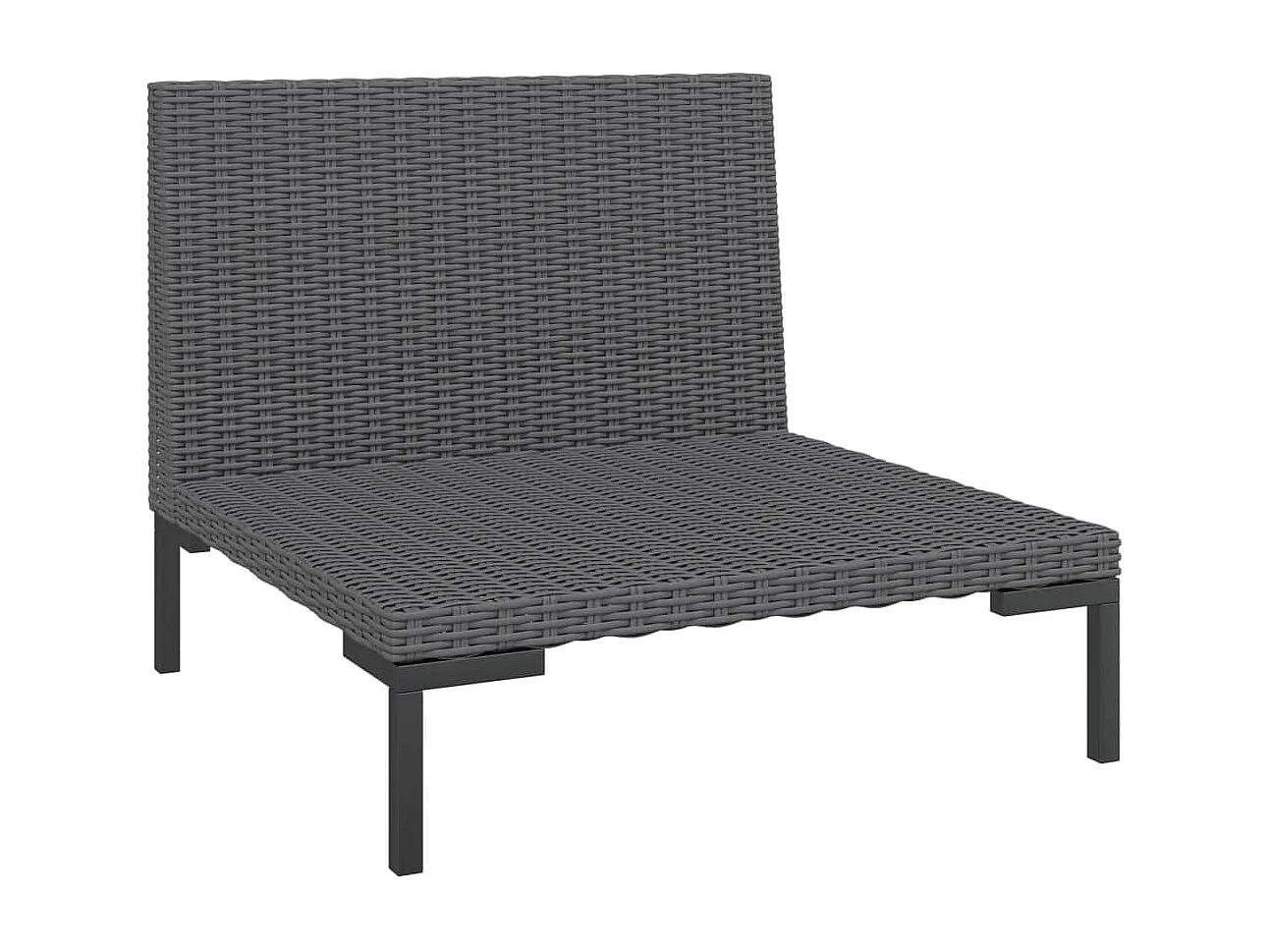 Divani da Giardino 2pz con Cuscini in Polyrattan Mezzo Tondo