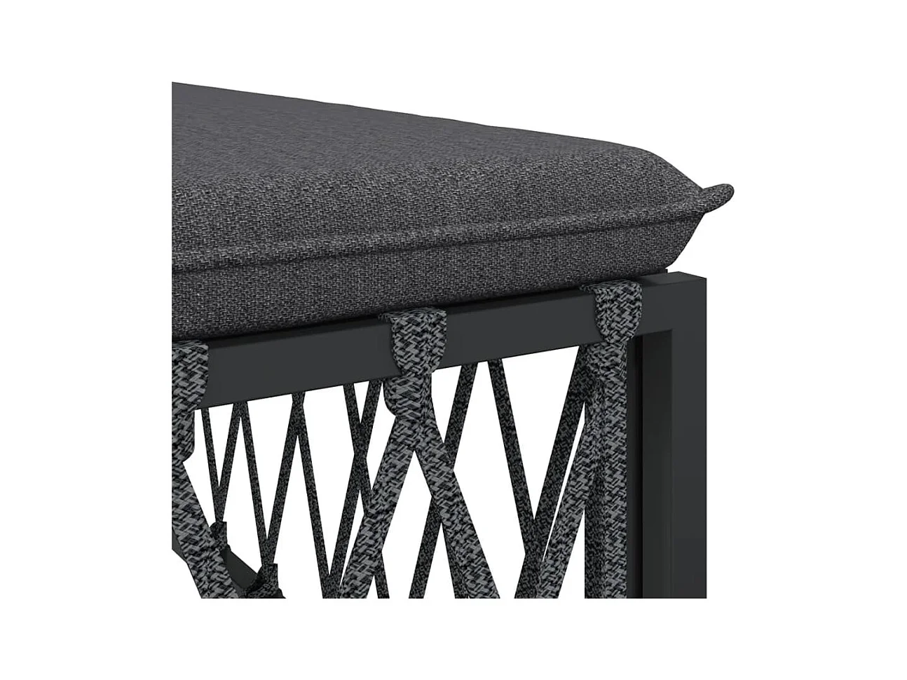 Garten-Ecksofa mit Kissen Anthrazit Gewebe