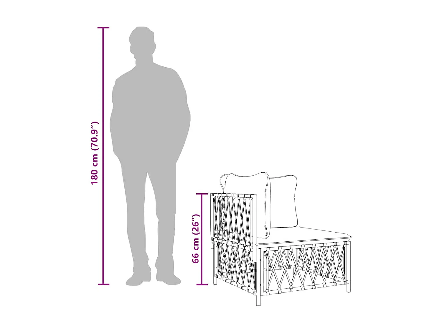 Canapé d'angle de jardin avec coussins anthracite tissu tissé