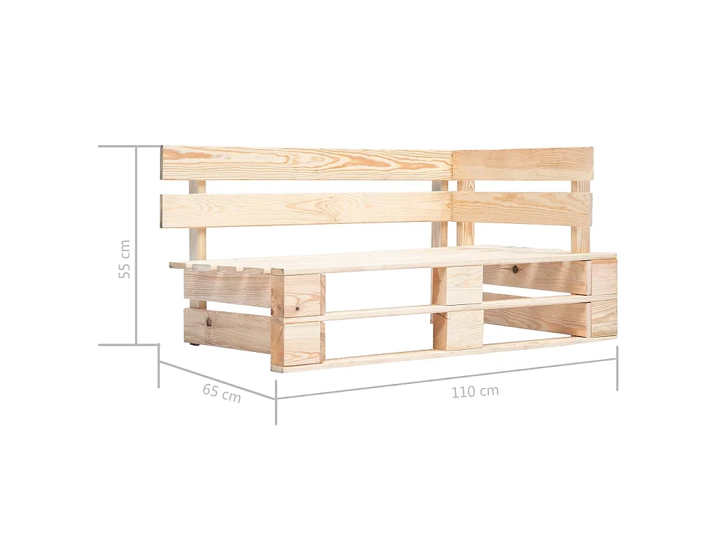Outdoor-Ecksofa Paletten Kiefernholz Imprägniert