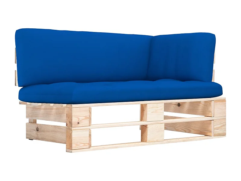 Canapé d'angle palette de jardin bois de pin imprégné