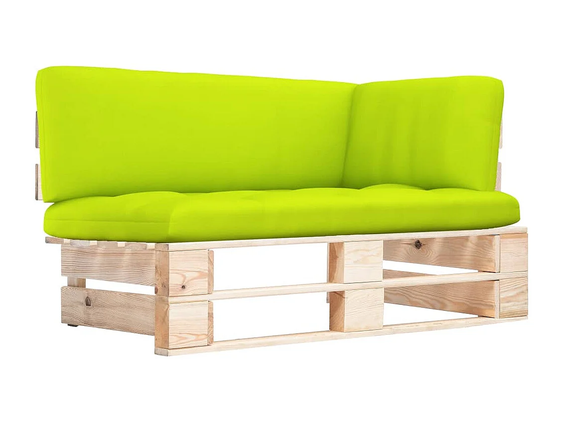 Canapé d'angle palette de jardin bois de pin imprégné