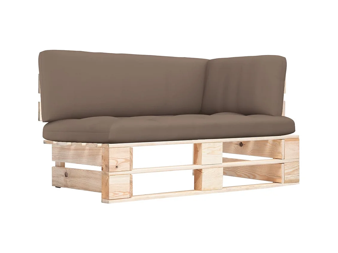 Canapé d'angle palette de jardin bois de pin imprégné