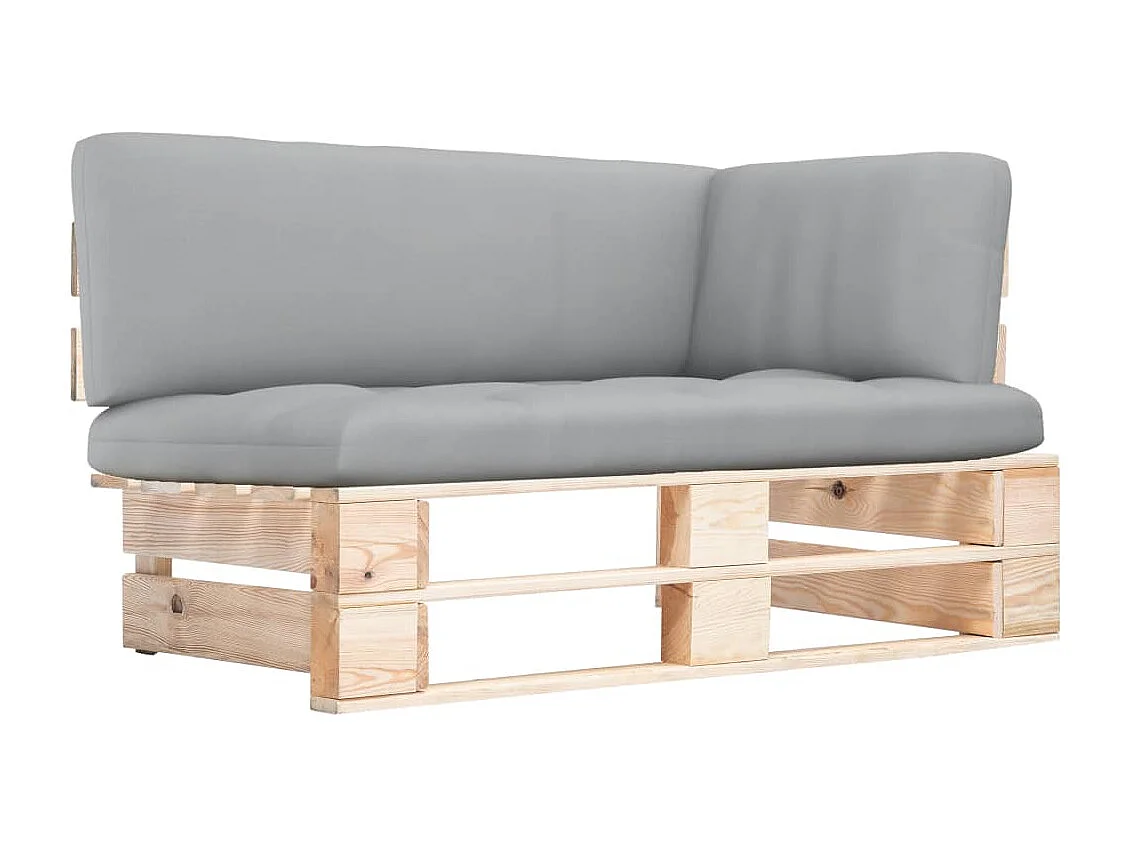 Canapé d'angle palette de jardin bois de pin imprégné