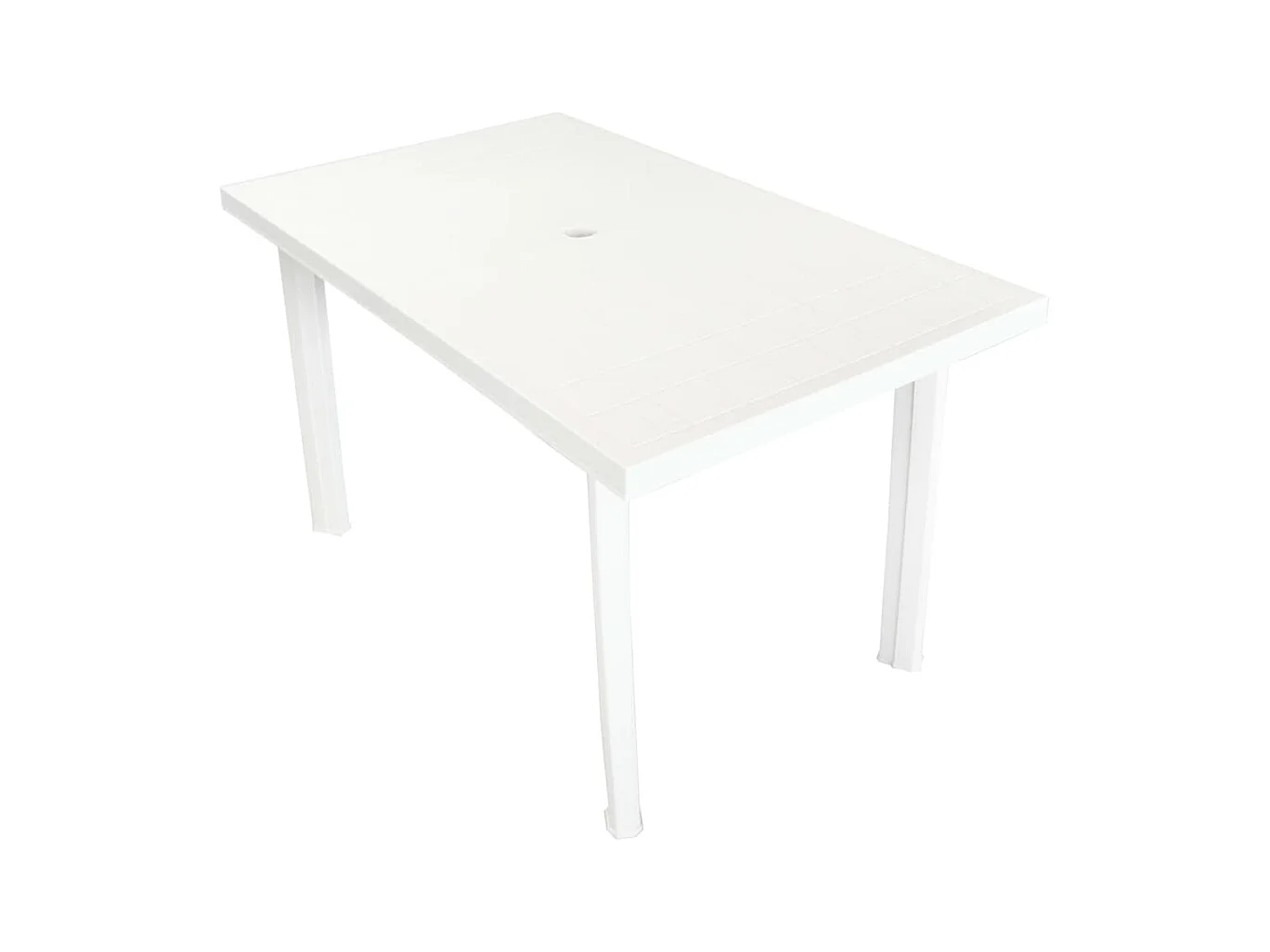 Tuintafel 126x76x72 cm kunststof wit